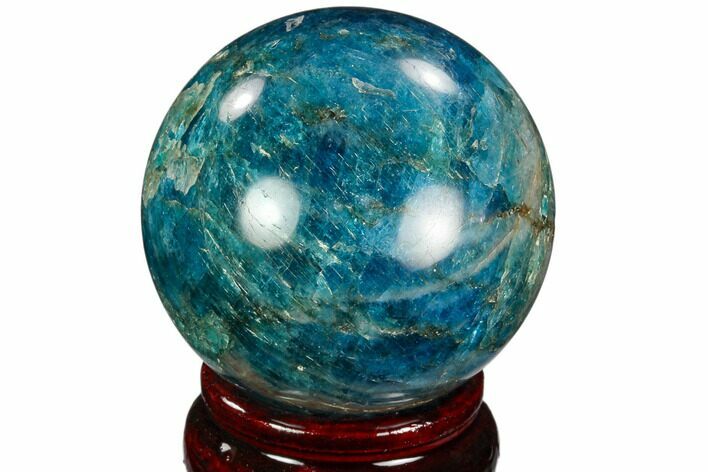 Bright Blue Apatite Sphere - Madagascar #121805
